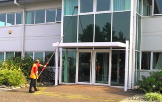 Pure Water window cleaning using our pole fed system.